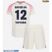 Maglie da calcio Bayer Leverkusen Edmond Tapsoba #12 Seconda Maglia Bambino 2025-26 Manica Corta + Pantaloni corti)